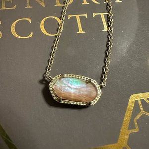 Kendra Scott Elisa Gold and Brown/Pink MOP